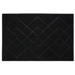 Nettoyage Et Entretien|Gifi Tapis d'extérieur noir design losanges 60x40 cm