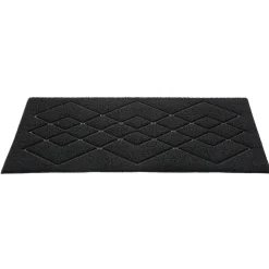 Nettoyage Et Entretien|Gifi Tapis d'extérieur noir design losanges 60x40 cm