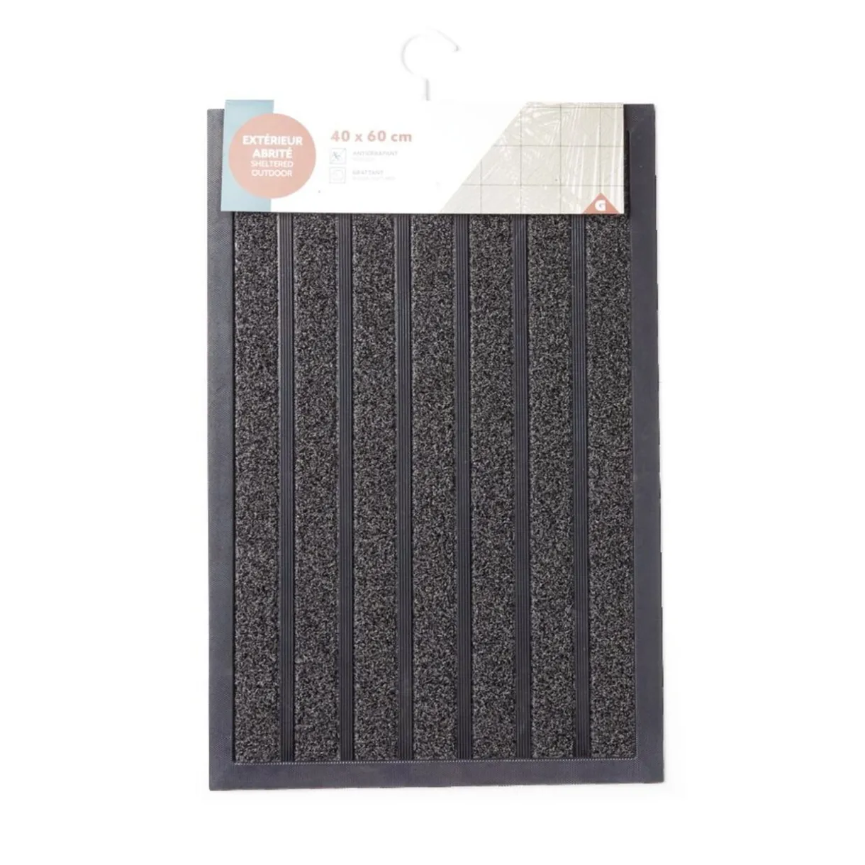 Nettoyage Et Entretien|Gifi Tapis extérieur abrité antidérapant noir 40x60cm