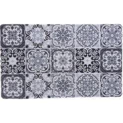 Nettoyage Et Entretien|Gifi Tapis extérieur design mosaïque gris et blanc 75x45 cm