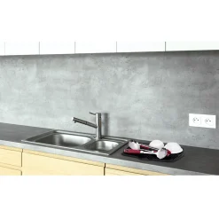 Nettoyage Et Entretien|Gifi Tapis égouttoir à vaisselle en plastique noir