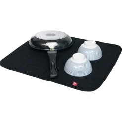 Tapis égouttoir noir pour évier 45x39cm^Gifi New