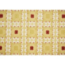 Nettoyage Et Entretien|Gifi Tapis imprimé carreaux jaune pois rouge