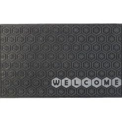 Nettoyage Et Entretien|Gifi Tapis paillasson caoutchouc grattant design Welcome gris