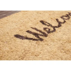 Nettoyage Et Entretien|Gifi Tapis paillasson coco Welcome bordé de lamelles