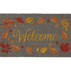 Nettoyage Et Entretien|Gifi Tapis paillasson coco Welcome motif feuilles automne