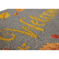 Nettoyage Et Entretien|Gifi Tapis paillasson coco Welcome motif feuilles automne
