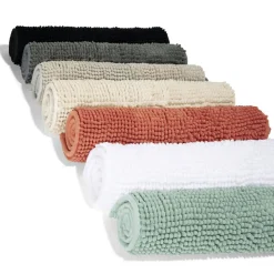 Outlet Gifi Tapis pour salle de bain chenille uni gris 45x65cm