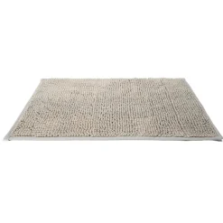 Outlet Gifi Tapis pour salle de bain chenille uni gris 45x65cm