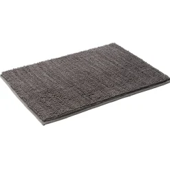 Outlet Gifi Tapis pour salle de bain chenille uni gris 45x65cm