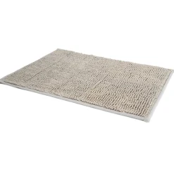 Outlet Gifi Tapis pour salle de bain chenille uni gris 45x65cm