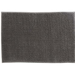 Outlet Gifi Tapis pour salle de bain chenille uni gris 45x65cm