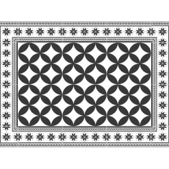 Nettoyage Et Entretien|Gifi Tapis rectangulaire vinyle motif carreau de ciment 70 x 49,5 cm