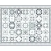 Nettoyage Et Entretien|Gifi Tapis rectangulaire vinyle motif carreau de ciment 120 x 90 cm