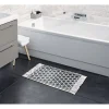 Discount Gifi Tapis salle de bain à franges tissage motif zig zag beige et noir