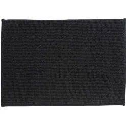 Best Gifi Tapis salle de bain chenille uni noir