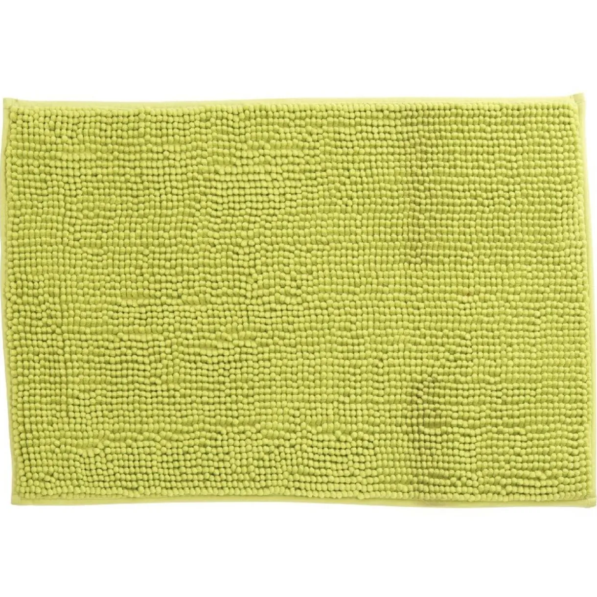Hot Gifi Tapis salle de bain chenille uni vert anis