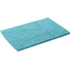 Hot Gifi Tapis salle de bain chenille uni bleu