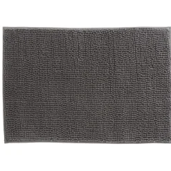 Best Gifi Tapis salle de bain chenille uni gris