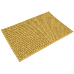 Clearance Gifi Tapis salle de bain chenille 75x45 cm uni jaune