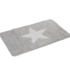Best Gifi Tapis salle de bain gris design étoile