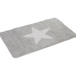 Clearance Gifi Tapis salle de bain gris motif étoile