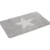 Gifi Tapis salle de bain gris motif étoile 45x75 cm