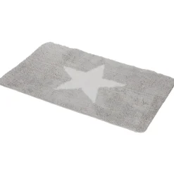 Gifi Tapis salle de bain gris motif étoile 45x75 cm