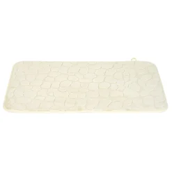 Discount Gifi Tapis sortie de douche mémoire de forme beige 75x45cm
