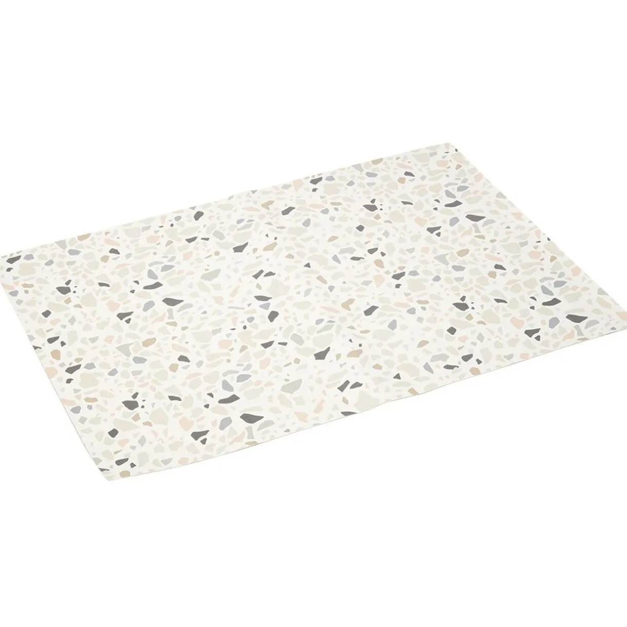 Nettoyage Et Entretien|Gifi Tapis vinyle blanc décor tâches grises et noires 70x50 cm