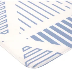 Nettoyage Et Entretien|Gifi Tapis vinyle confort imprimé bleu et blanc 100x50cm
