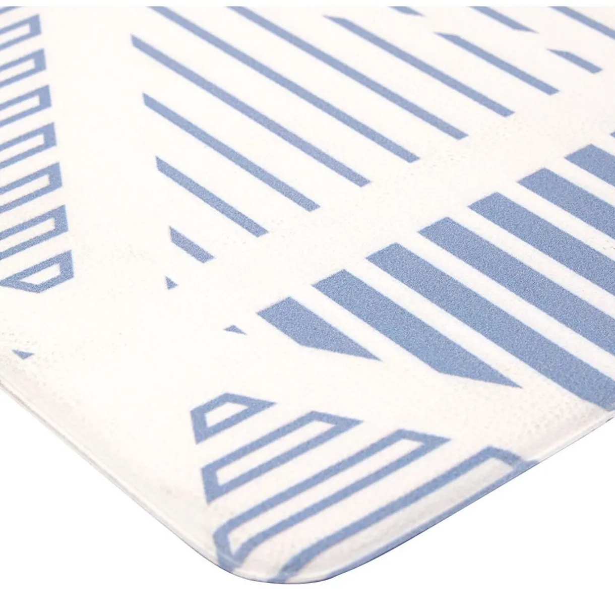 Nettoyage Et Entretien|Gifi Tapis vinyle confort imprimé bleu et blanc 100x50cm