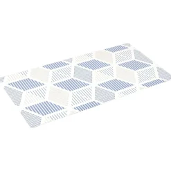 Nettoyage Et Entretien|Gifi Tapis vinyle confort imprimé bleu et blanc 100x50cm
