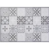 Nettoyage Et Entretien|Gifi Tapis vinyle imprimé carreau de ciment noir gris L. 70 cm