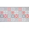 Nettoyage Et Entretien|Gifi Tapis vinyle imprimé carreau de ciment rouge gris L. 99 cm