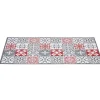 Nettoyage Et Entretien|Gifi Tapis vinyle imprimé carreau de ciment rouge gris L. 99 cm