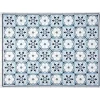 Nettoyage Et Entretien|Gifi Tapis vinyle motif carreau de ciment bleu et blanc 72x95cm