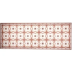 Nettoyage Et Entretien|Gifi Tapis vinyle motif carreau de ciment rouge et beige 45x95cm