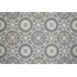Nettoyage Et Entretien|Gifi Tapis vinyle motif carreau de ciment gris et blanc
