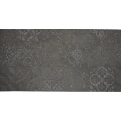 Nettoyage Et Entretien|Gifi Tapis vinyle noir motif carreau de ciment gris