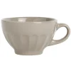 Tasse à café avec anse taupe cotelé^Gifi Sale