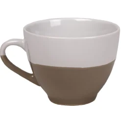 Tasse à café bicolore taupe et blanc^Gifi Discount