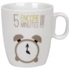 Tasse à café blanc motif réveil^Gifi Online