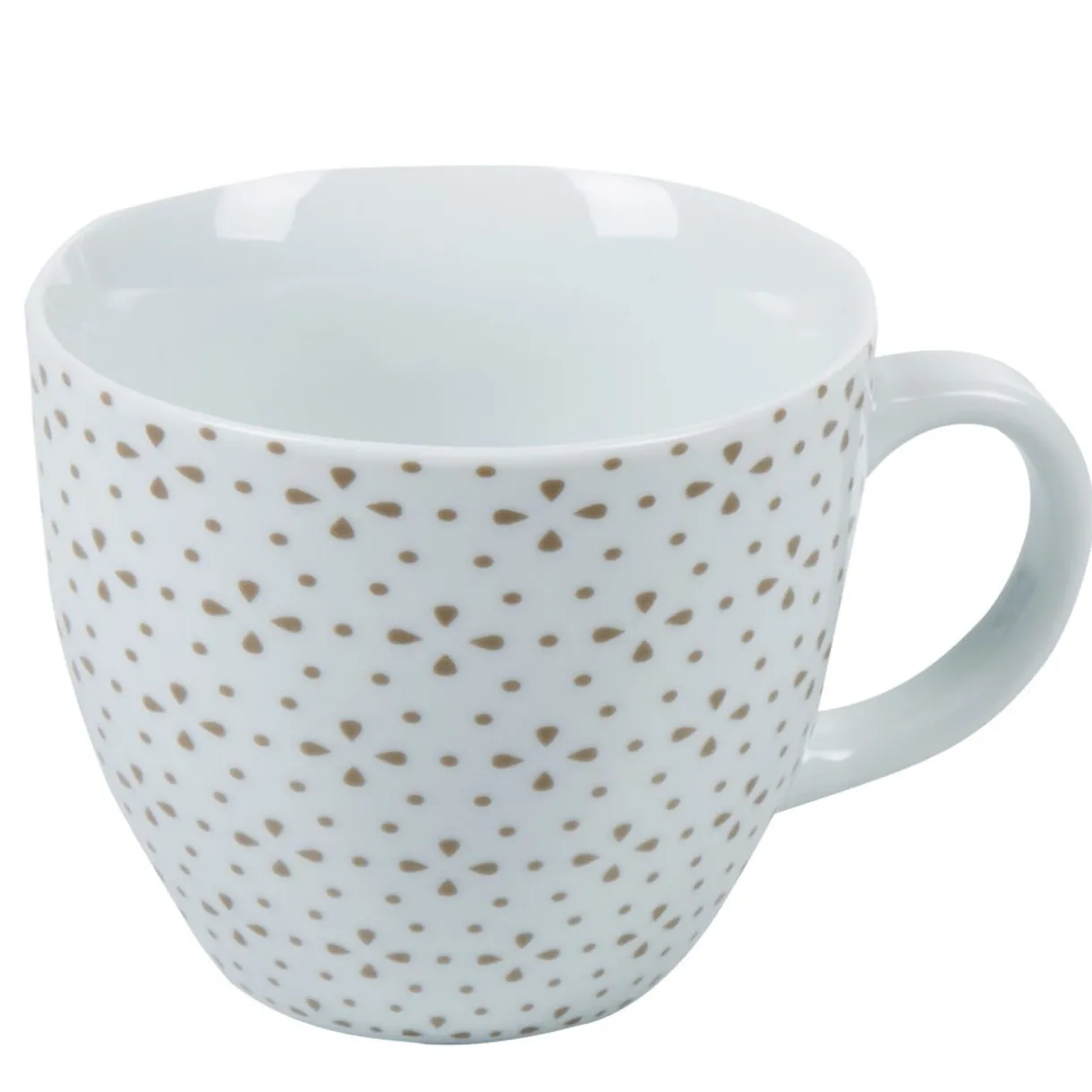 Tasse à café blanche à motif taupe^Gifi Hot