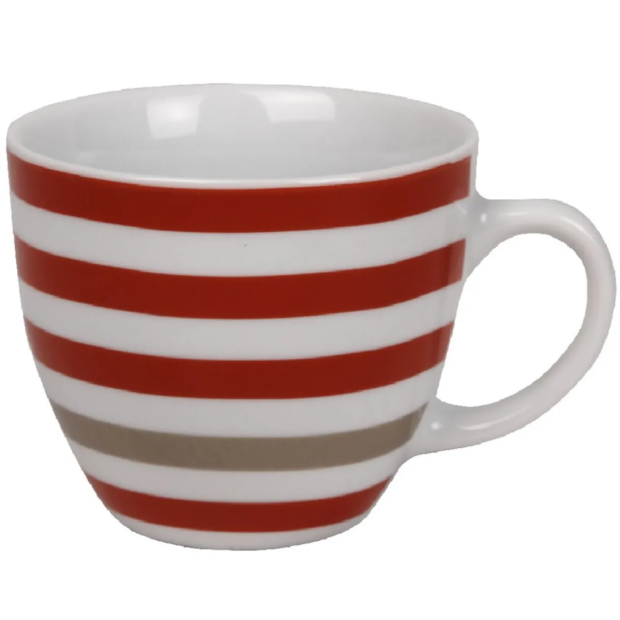 Tasse à café blanche à rayures^Gifi