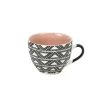Tasse à café en porcelaine motif graphique noir blanc 22 cl^Gifi Hot