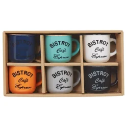 Tasse à café expresso multicolore Bistrot x6^Gifi Outlet