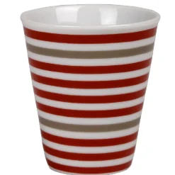 Tasse à expresso blanche à rayures x4^Gifi Discount