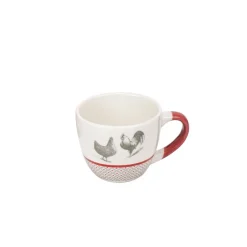 Tasse à expresso en porcelaine esprit campagne motif poule 9 cl^Gifi Best