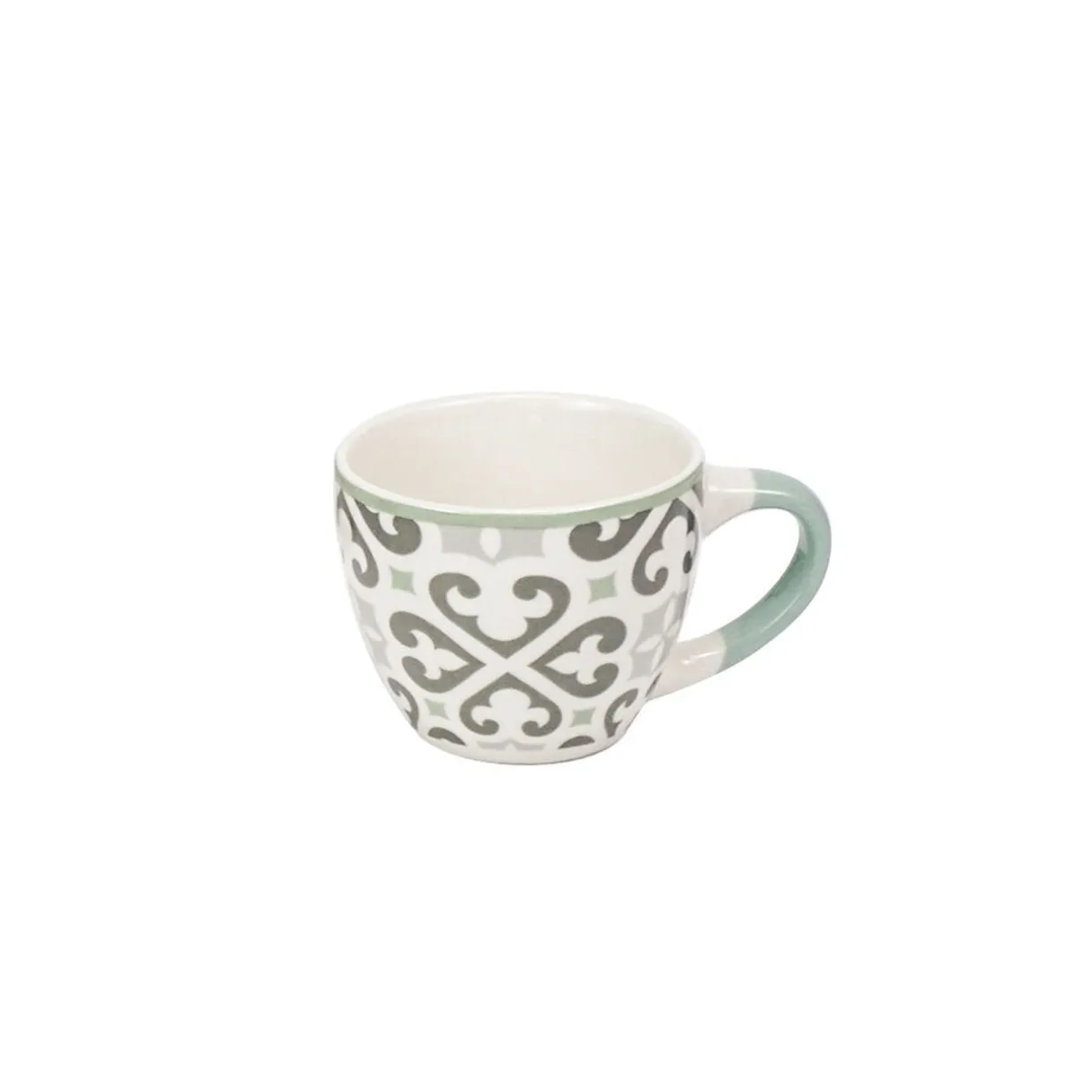 Tasse à expresso en porcelaine motif Carreau de ciment gris 9 cl^Gifi Clearance